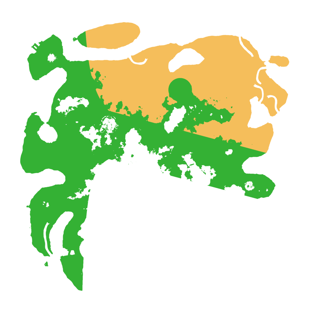 Biome Rust Map: Procedural Map, Size: 3500, Seed: 564274