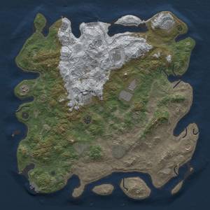 Thumbnail Rust Map: Procedural Map, Size: 4500, Seed: 34550, 20 Monuments