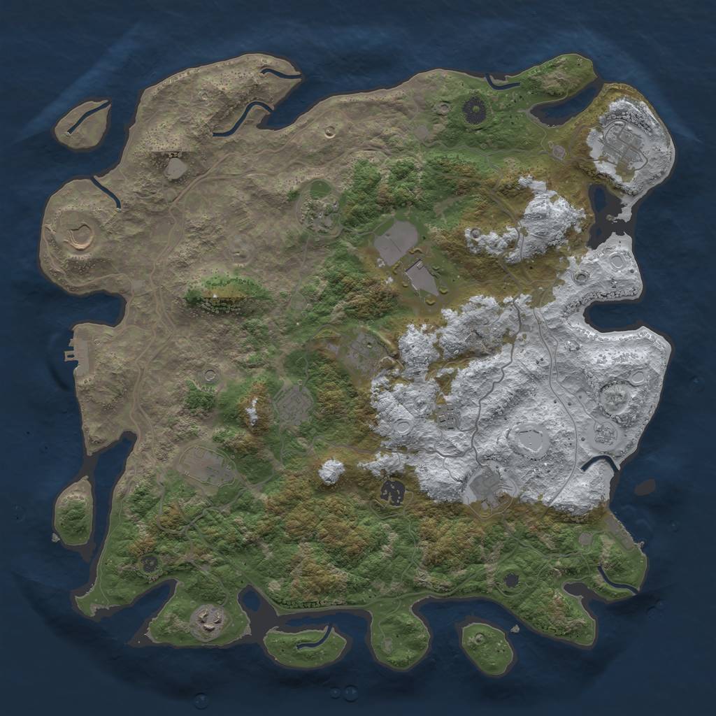 Rust Map: Procedural Map, Size: 4250, Seed: 22042022, 20 Monuments