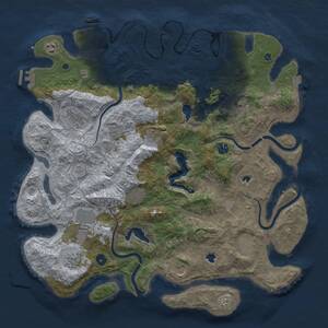 Thumbnail Rust Map: Procedural Map, Size: 4500, Seed: 125, 17 Monuments