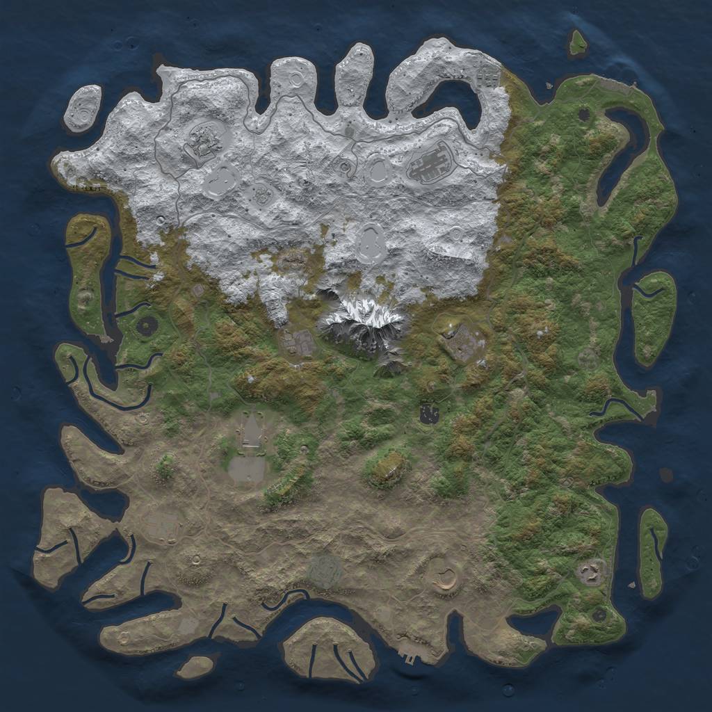 Rust Map: Procedural Map, Size: 5200, Seed: 150, 20 Monuments