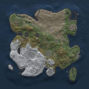 Thumbnail Rust Map: Procedural Map, Size: 3000, Seed: 135, 15 Monuments