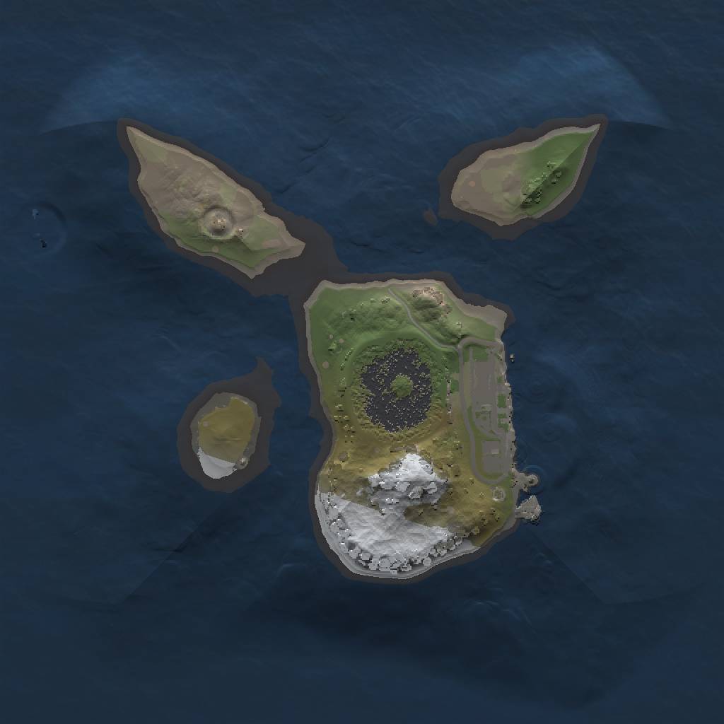 Rust Map: Procedural Map, Size: 1400, Seed: 7, 5 Monuments