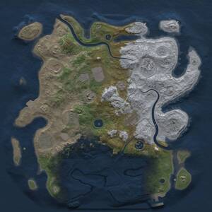 Thumbnail Rust Map: Procedural Map, Size: 3700, Seed: 68, 15 Monuments