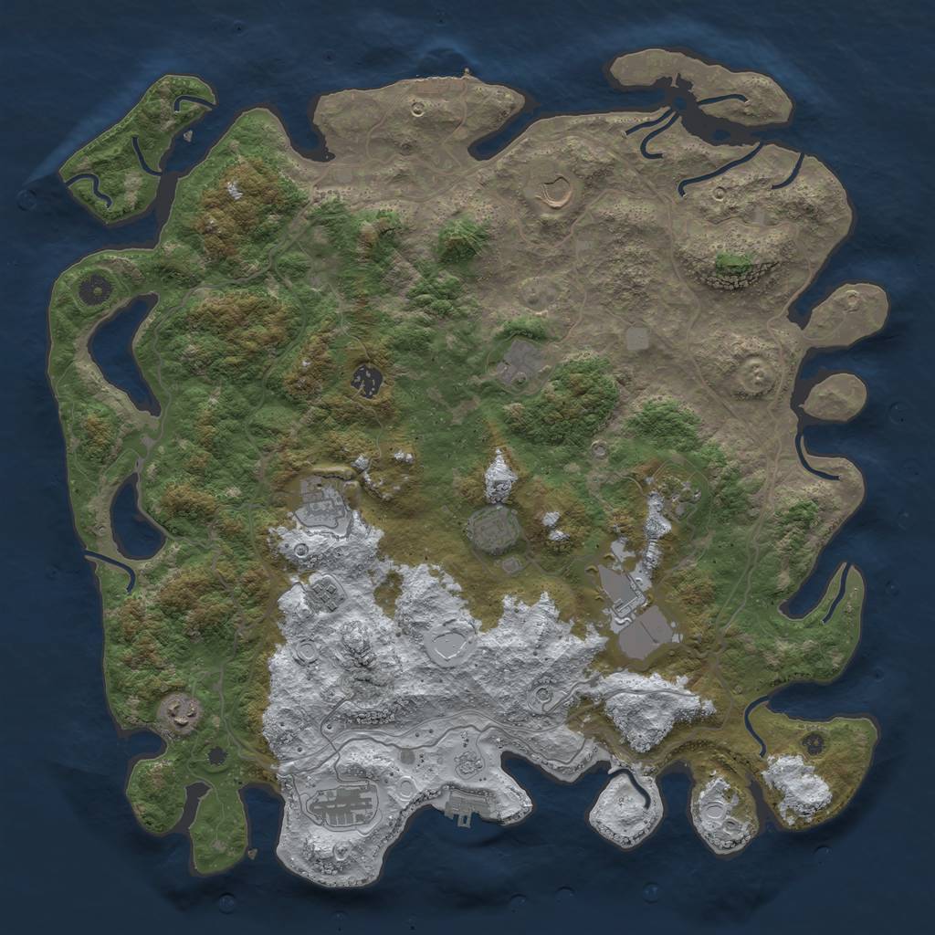 Rust Map: Procedural Map, Size: 4500, Seed: 12331, 19 Monuments