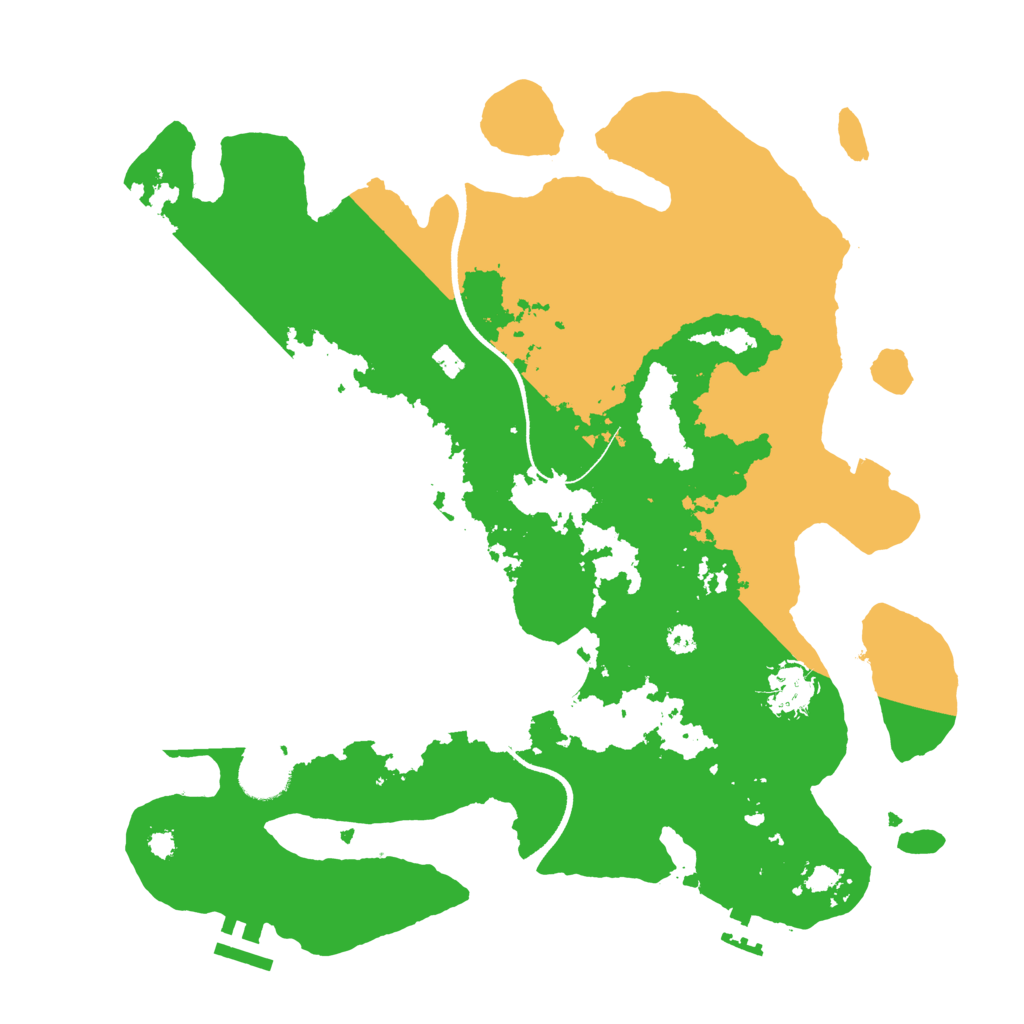 Biome Rust Map: Procedural Map, Size: 3500, Seed: 5428372