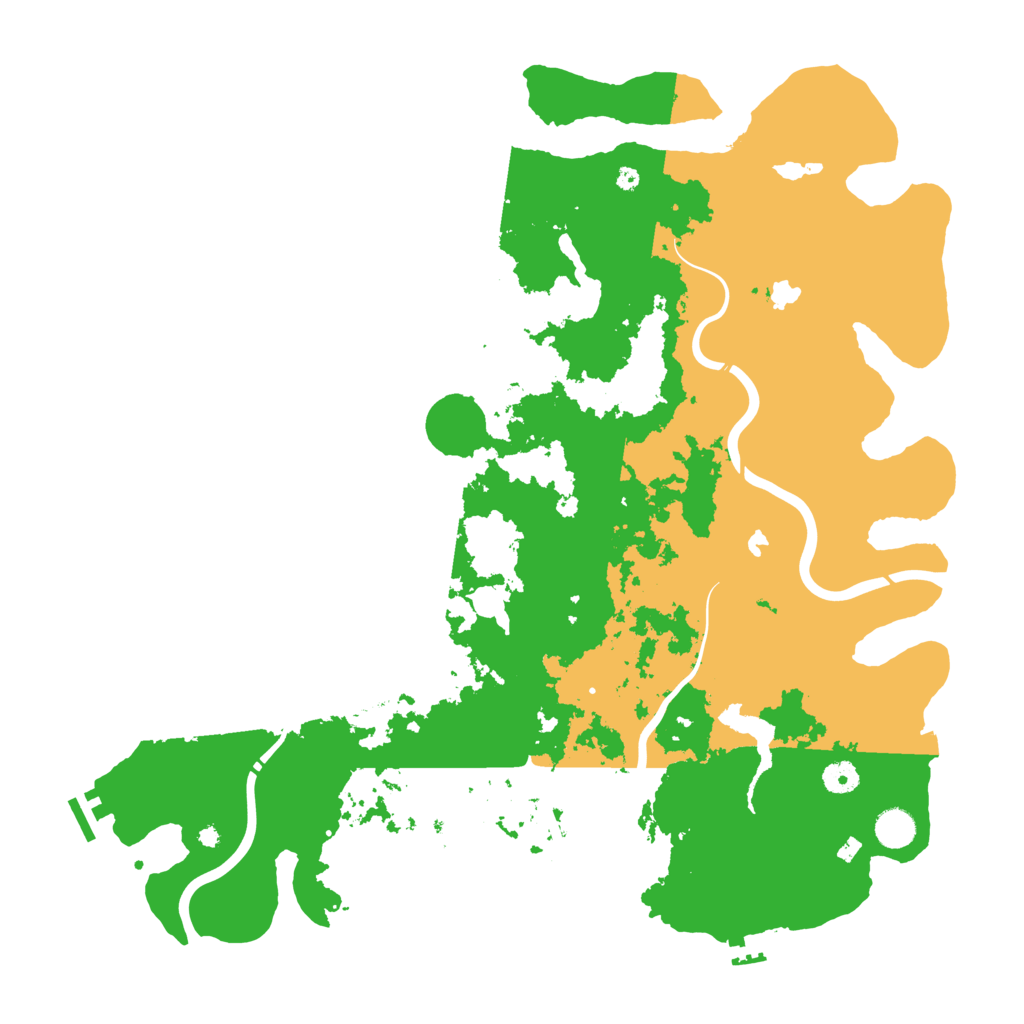 Biome Rust Map: Procedural Map, Size: 4500, Seed: 208656