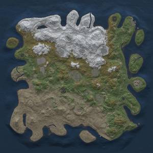 Thumbnail Rust Map: Procedural Map, Size: 4500, Seed: 121051775, 20 Monuments