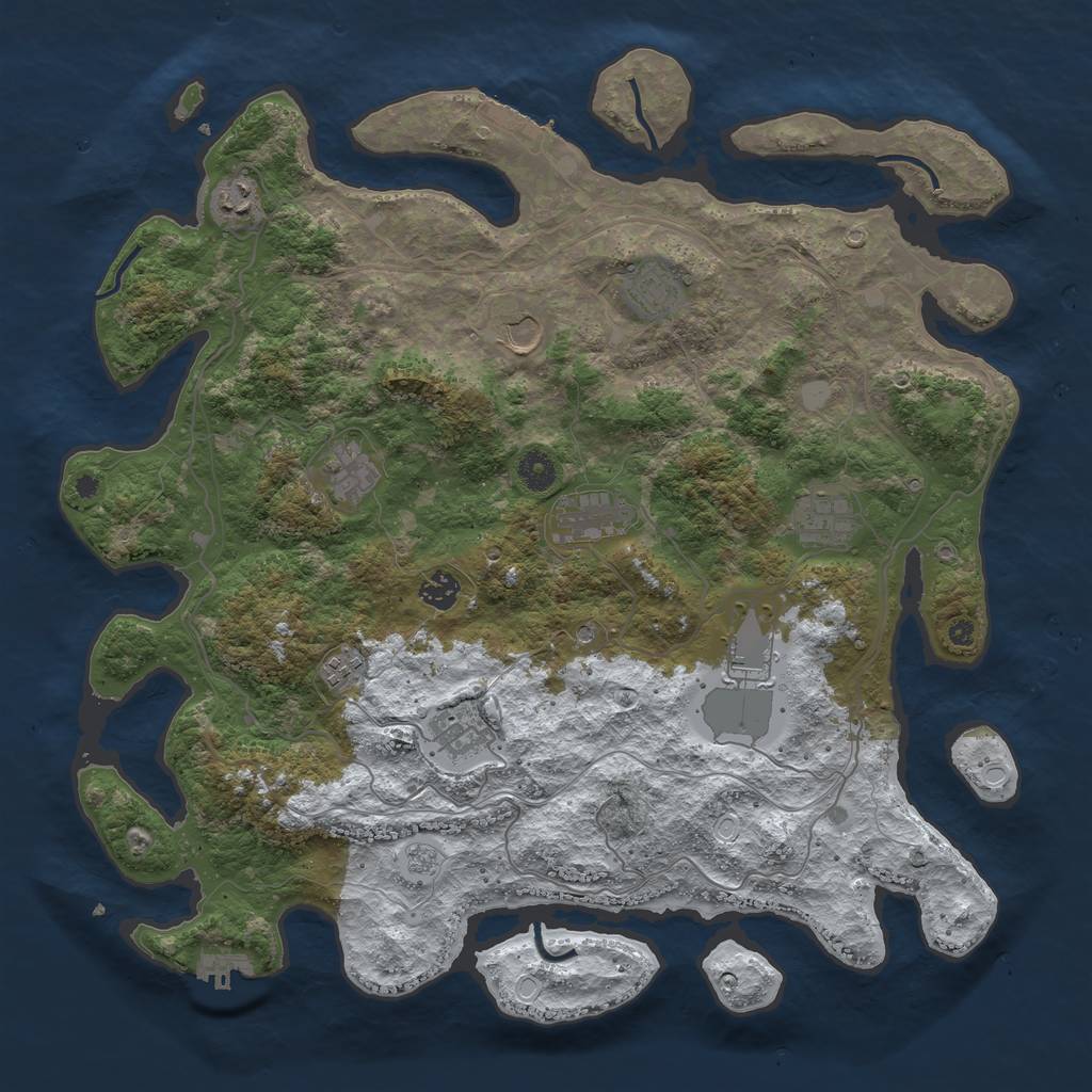 Rust Map: Procedural Map, Size: 4250, Seed: 25616, 19 Monuments