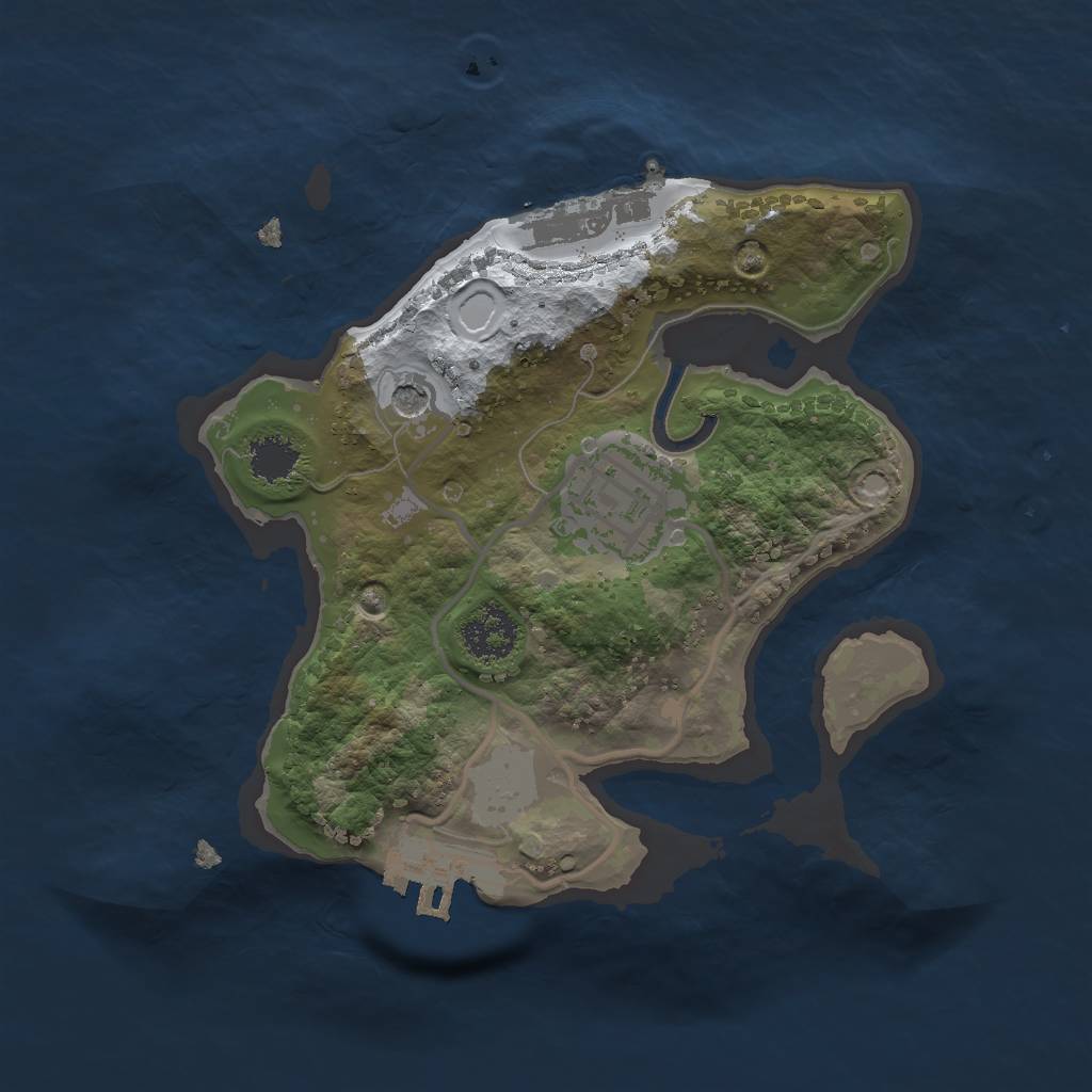 Rust Map: Procedural Map, Size: 2000, Seed: 278576857, 9 Monuments