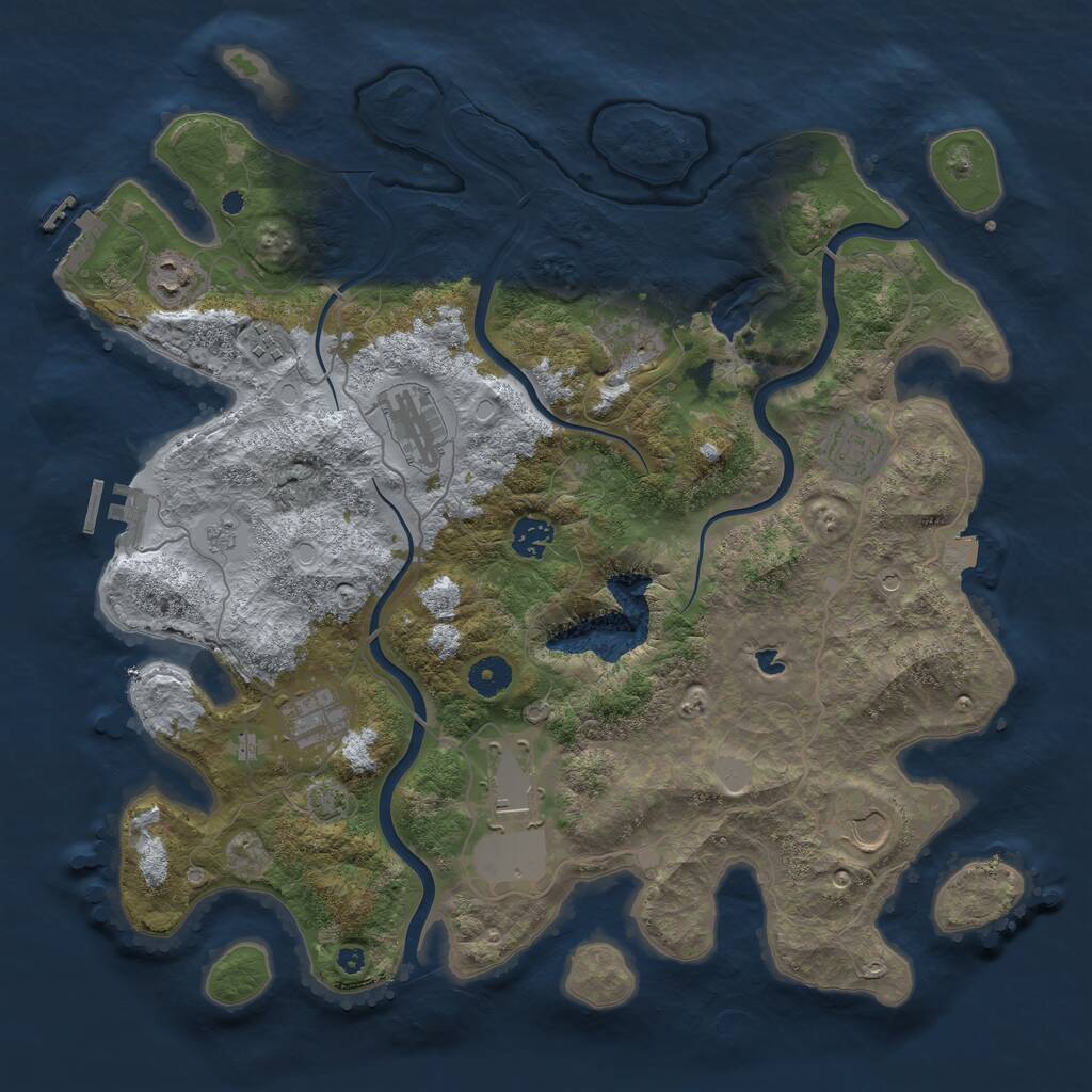Rust Map: Procedural Map, Size: 4000, Seed: 626314871, 15 Monuments