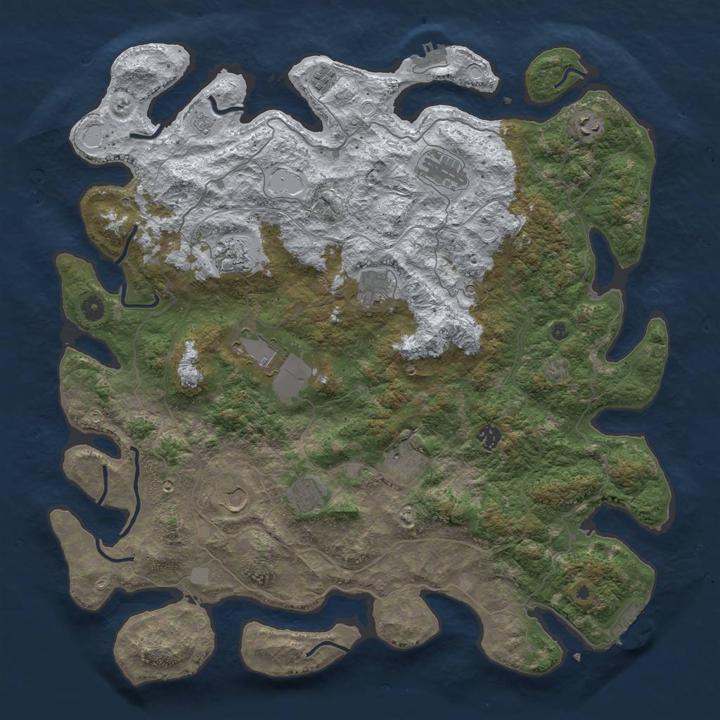 Rust Map: Procedural Map, Size: 4500, Seed: 2920912, 19 Monuments