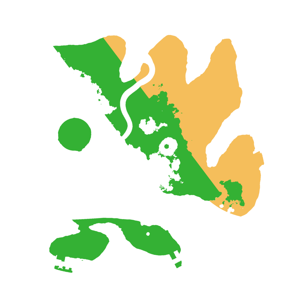 Biome Rust Map: Procedural Map, Size: 2500, Seed: 51