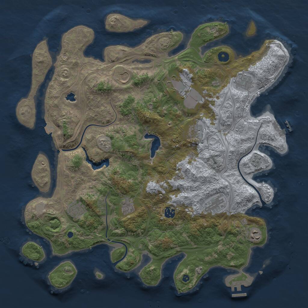Rust Map: Procedural Map, Size: 4250, Seed: 5370803, 16 Monuments
