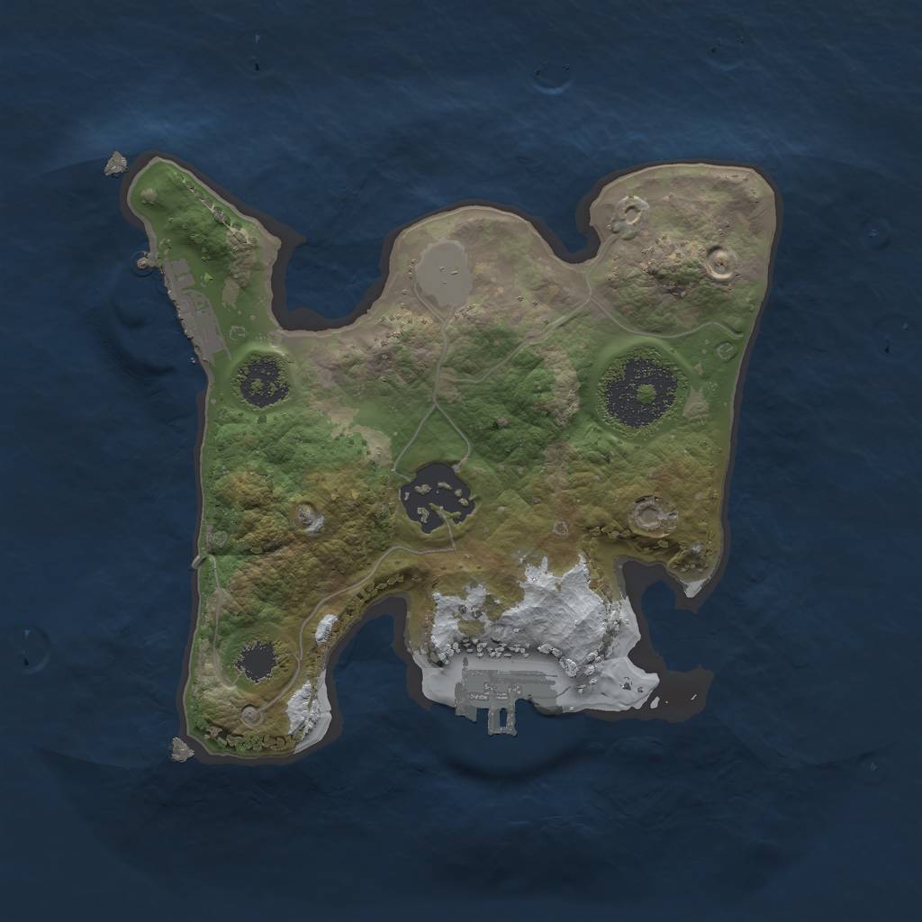 Rust Map: Procedural Map, Size: 2000, Seed: 6748, 8 Monuments