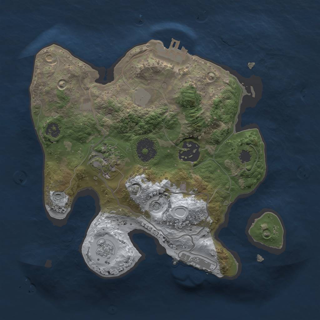 Rust Map: Procedural Map, Size: 2230, Seed: 280784, 11 Monuments