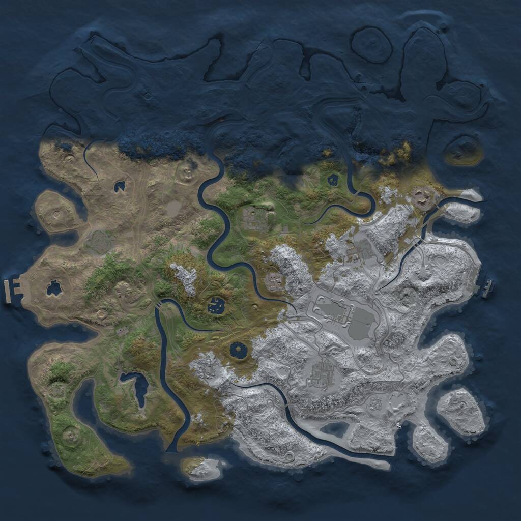 Rust Map: Procedural Map, Size: 4500, Seed: 907531277, 15 Monuments