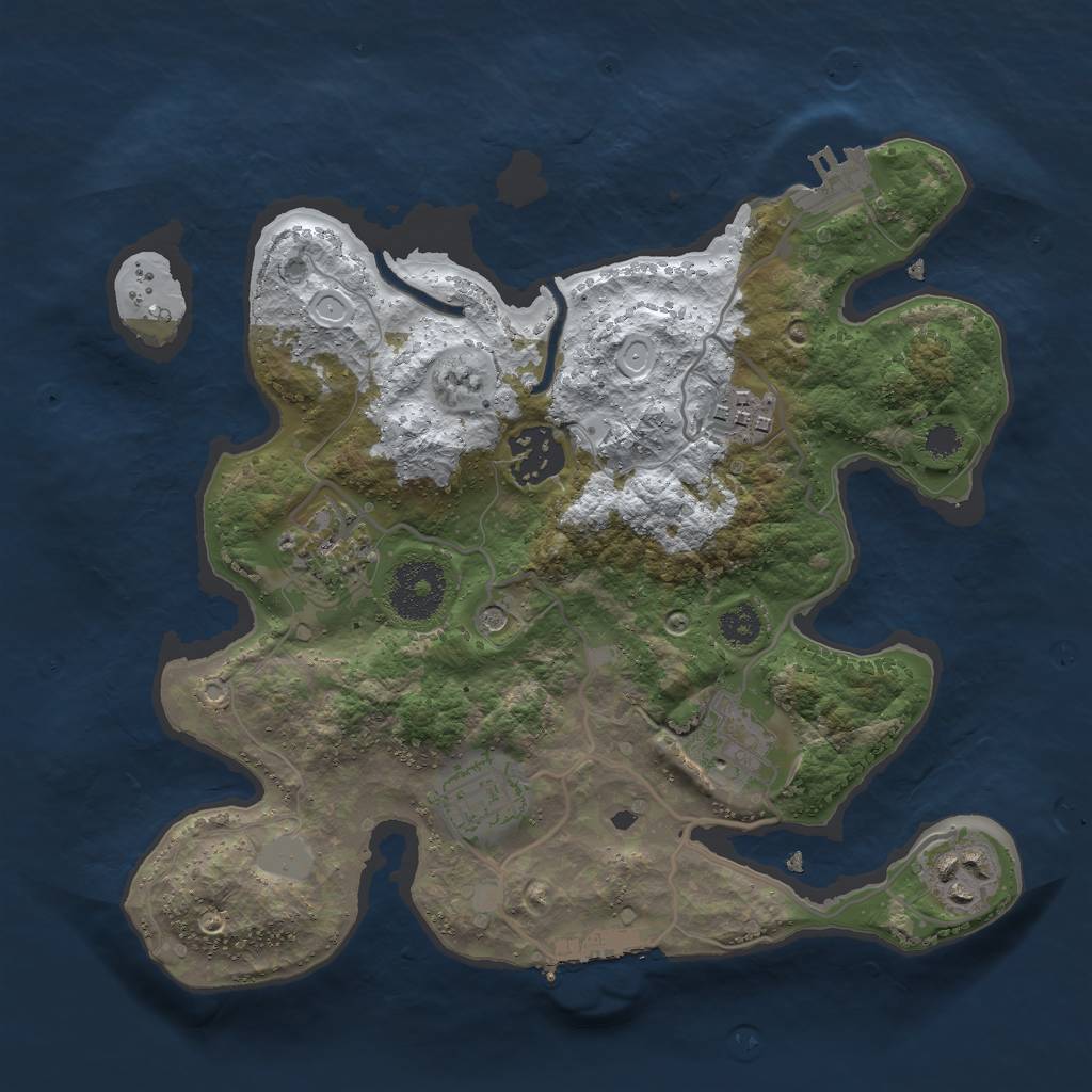 Rust Map: Procedural Map, Size: 2800, Seed: 18, 14 Monuments