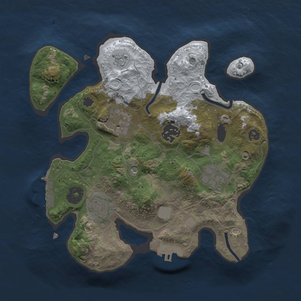 Rust Map: Procedural Map, Size: 2600, Seed: 2147483645, 13 Monuments