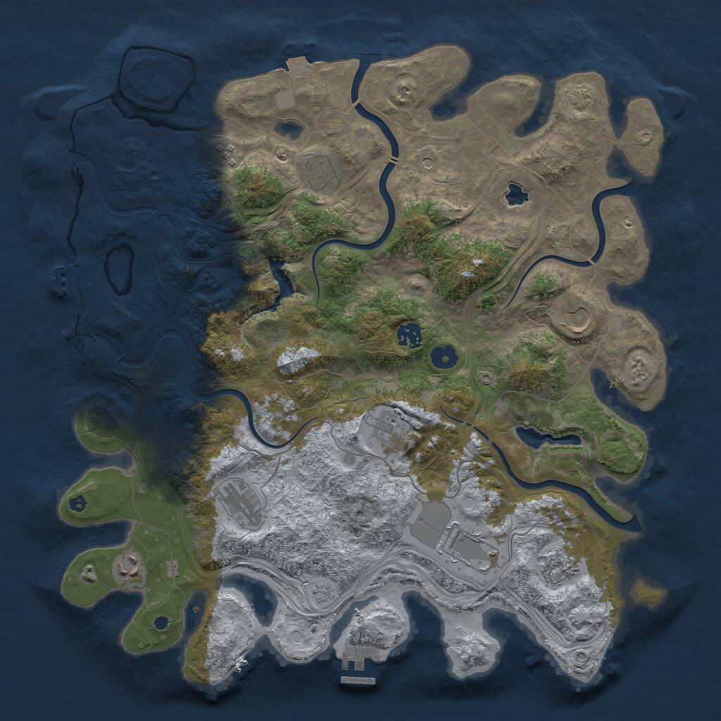 Rust Map: Procedural Map, Size: 4250, Seed: 98465478, 15 Monuments