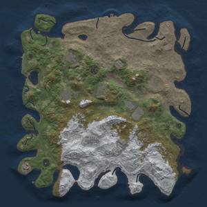 Thumbnail Rust Map: Procedural Map, Size: 4250, Seed: 98465478, 19 Monuments