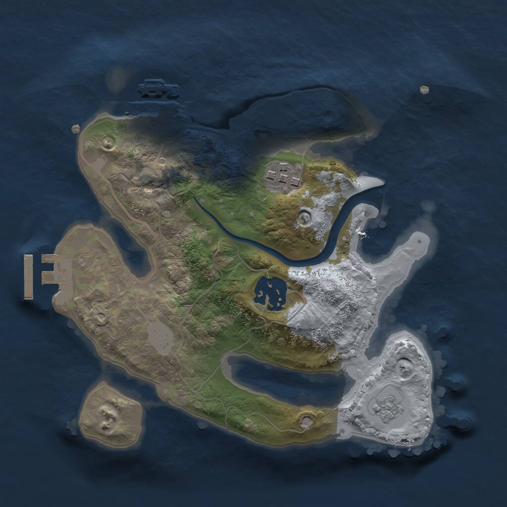 Rust Map: Procedural Map, Size: 2250, Seed: 169302, 6 Monuments