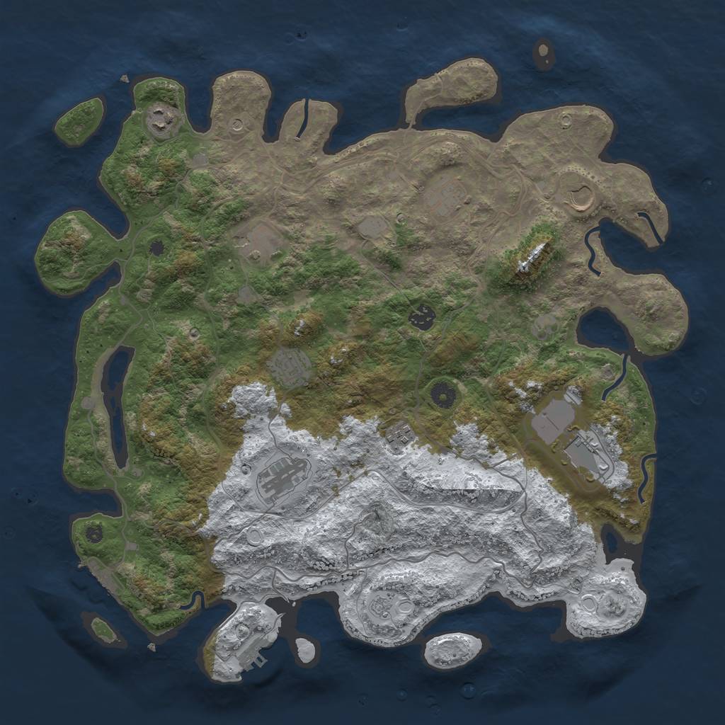 Rust Map: Procedural Map, Size: 4275, Seed: 20011996, 18 Monuments
