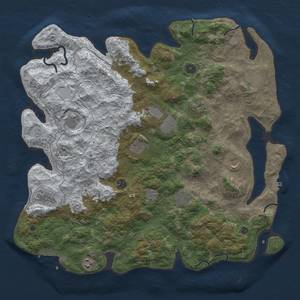 Thumbnail Rust Map: Procedural Map, Size: 4500, Seed: 4157560, 20 Monuments