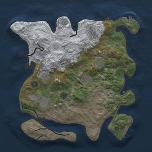 Thumbnail Rust Map: Procedural Map, Size: 3500, Seed: 41730177, 18 Monuments