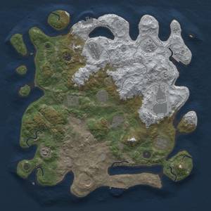 Thumbnail Rust Map: Procedural Map, Size: 4000, Seed: 540, 20 Monuments