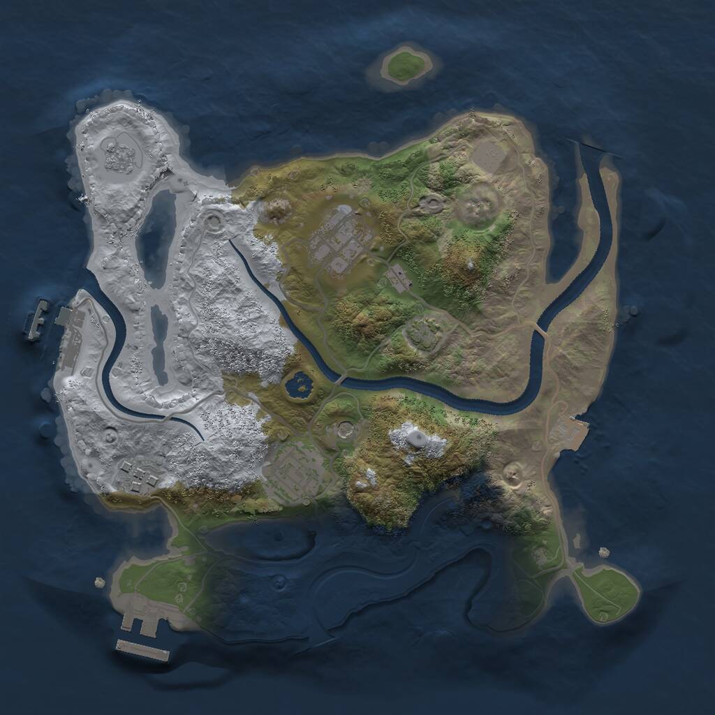 Rust Map: Procedural Map, Size: 2700, Seed: 137458790, 9 Monuments