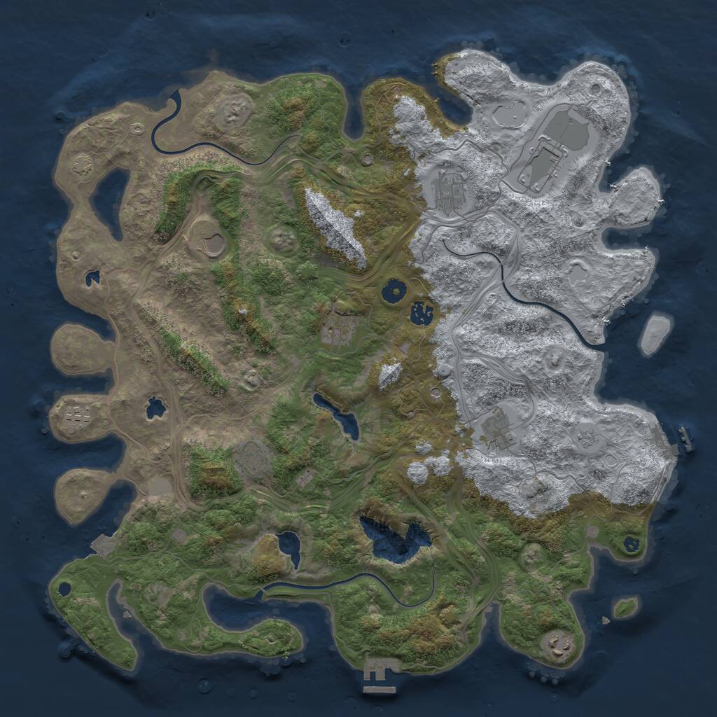 Rust Map: Procedural Map, Size: 4500, Seed: 6359287, 15 Monuments