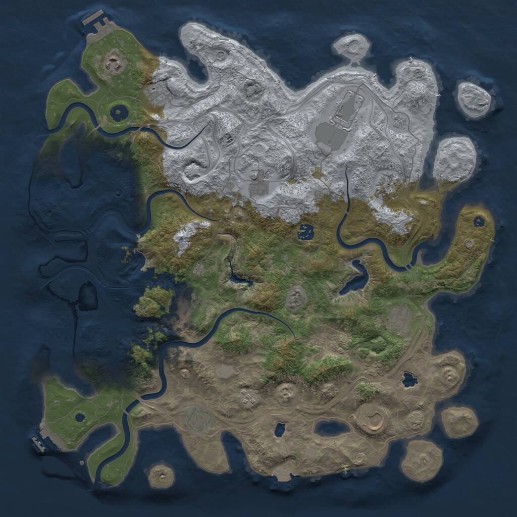 Rust Map: Procedural Map, Size: 4500, Seed: 5832758, 17 Monuments