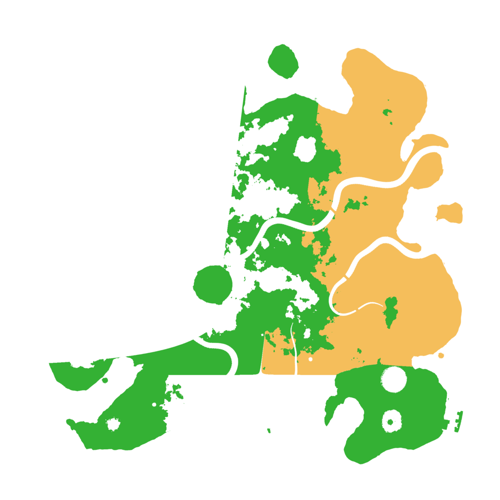 Biome Rust Map: Procedural Map, Size: 3500, Seed: 34342