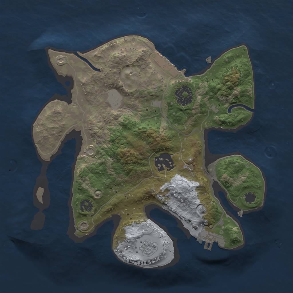 Rust Map: Procedural Map, Size: 2300, Seed: 123124, 9 Monuments
