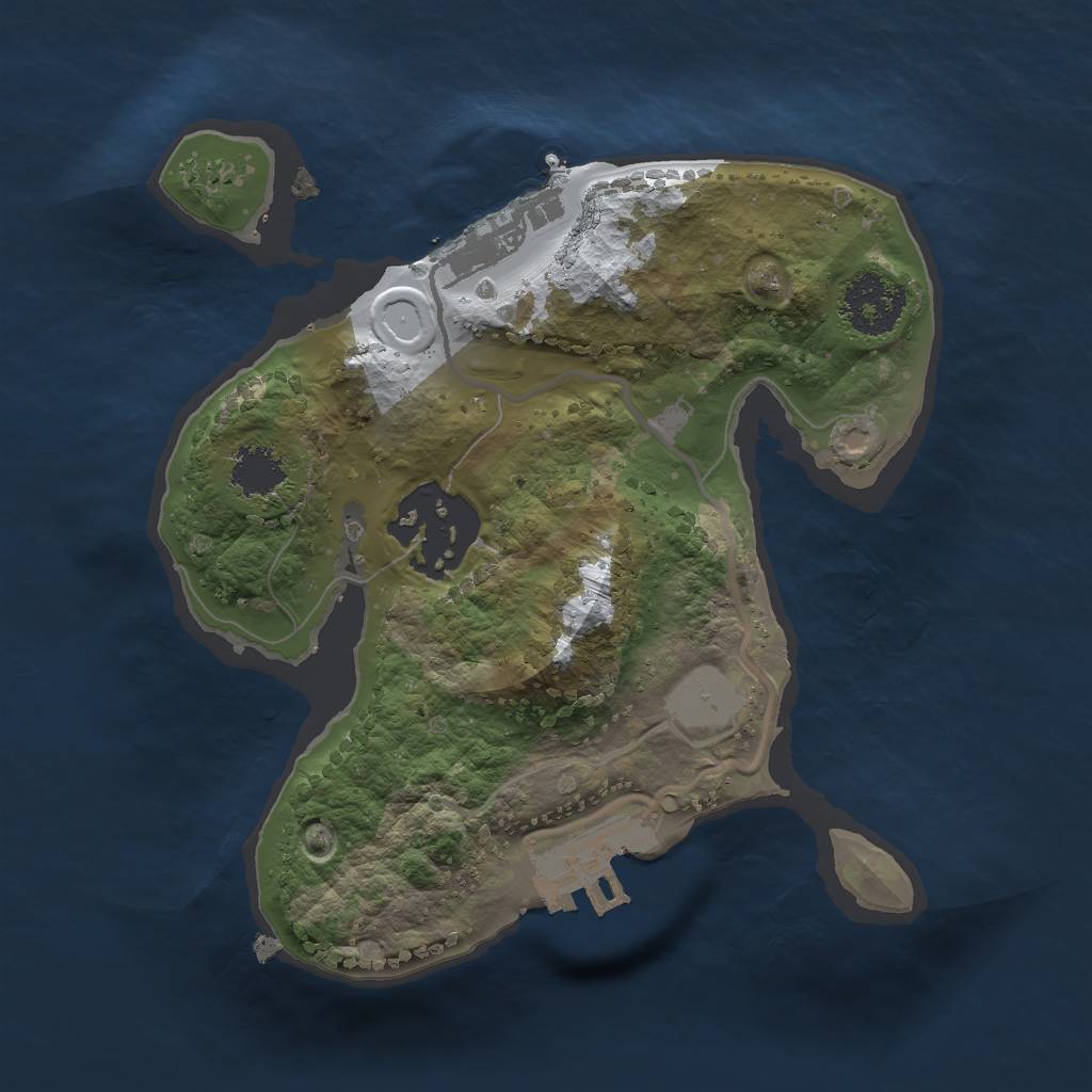 Rust Map: Procedural Map, Size: 1849, Seed: 3600, 8 Monuments