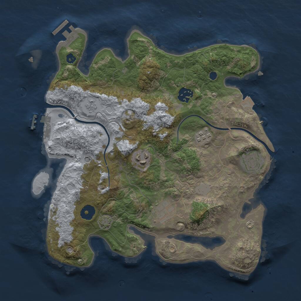Rust Map: Procedural Map, Size: 3100, Seed: 6432, 11 Monuments