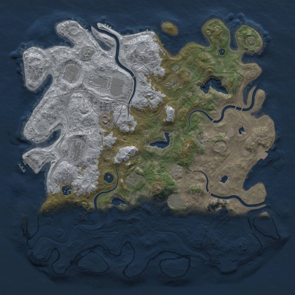Rust Map: Procedural Map, Size: 4500, Seed: 5623396, 15 Monuments