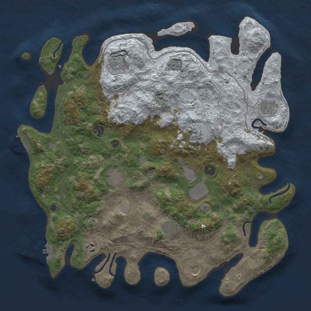Rust Map: Procedural Map, Size: 4250, Seed: 5645634, 19 Monuments