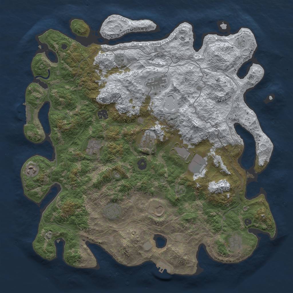 Rust Map: Procedural Map, Size: 4250, Seed: 2022040700, 19 Monuments