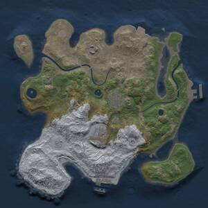 Thumbnail Rust Map: Procedural Map, Size: 3001, Seed: 2147483647, 9 Monuments