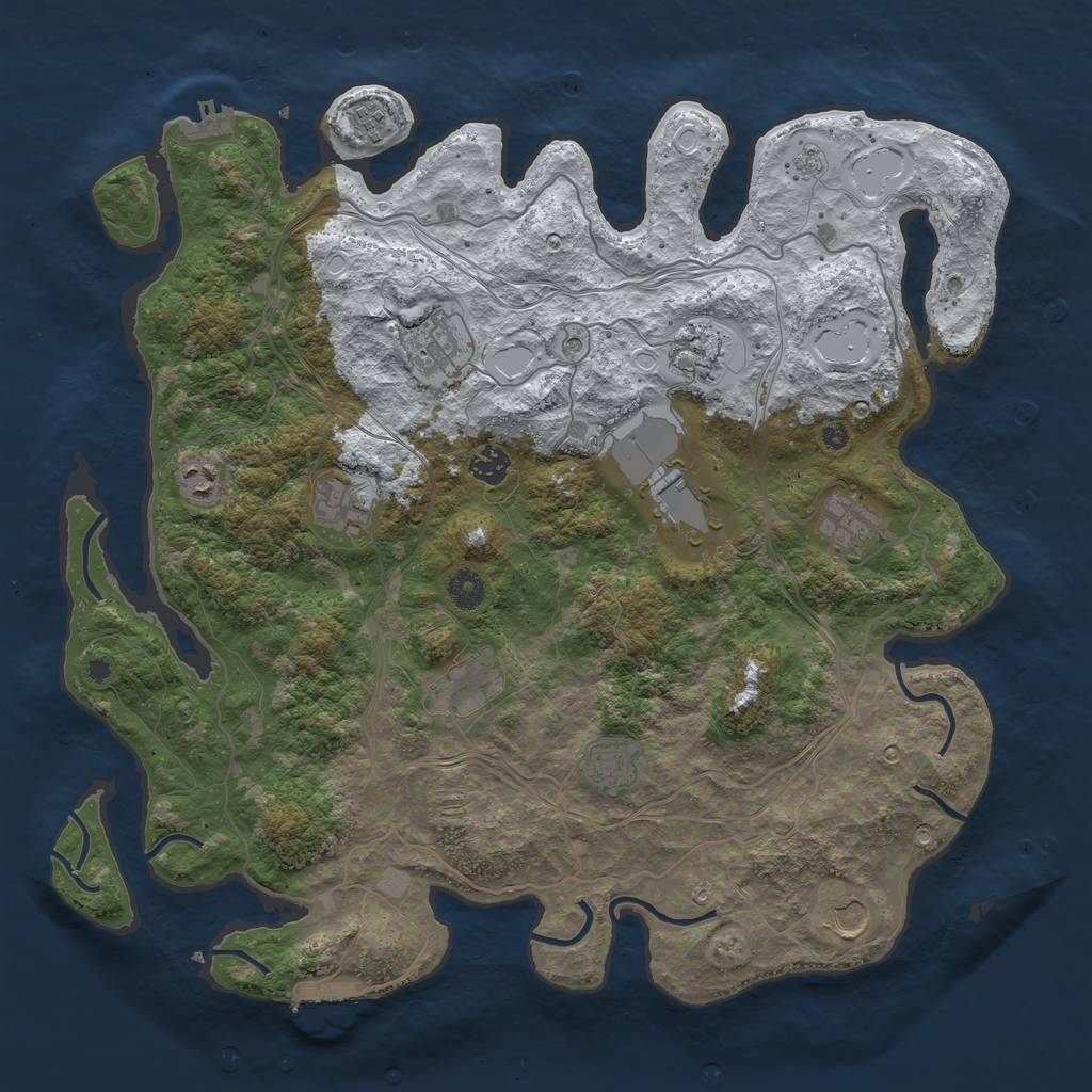 Rust Map: Procedural Map, Size: 4250, Seed: 12235485, 20 Monuments