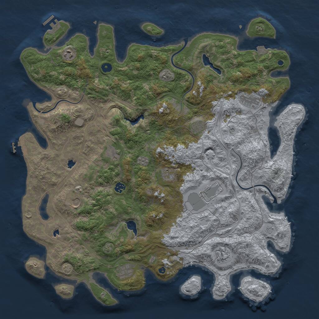 Rust Map: Procedural Map, Size: 4750, Seed: 83475, 17 Monuments