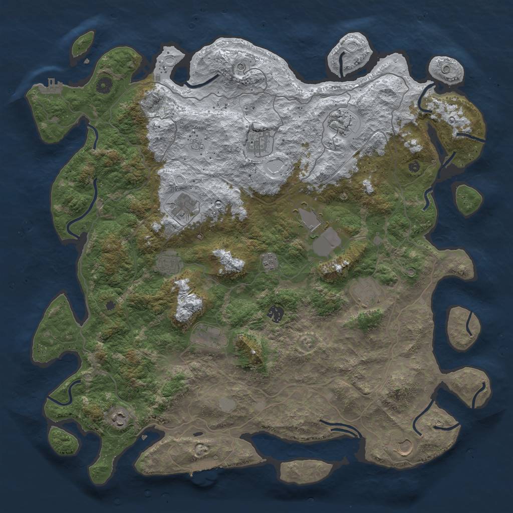 Rust Map: Procedural Map, Size: 4675, Seed: 1587848101, 20 Monuments