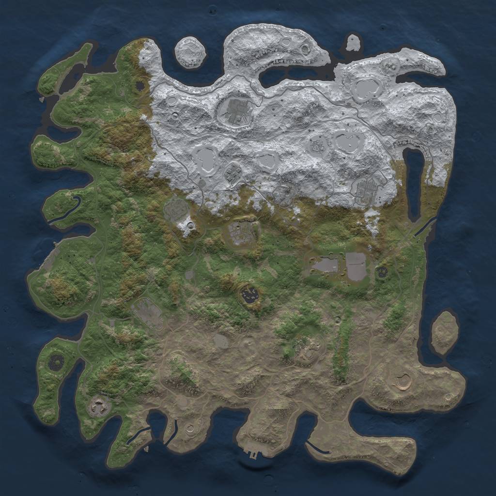 Rust Map: Procedural Map, Size: 4500, Seed: 136179, 20 Monuments