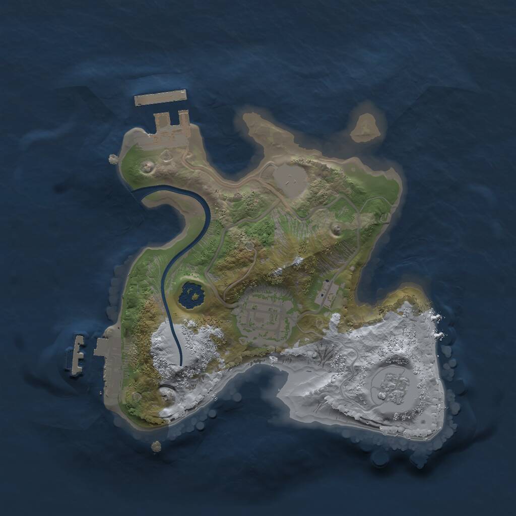 Rust Map: Procedural Map, Size: 2000, Seed: 234235, 5 Monuments