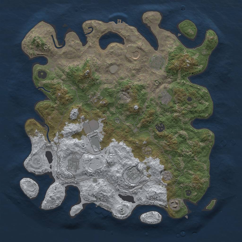 Rust Map: Procedural Map, Size: 4025, Seed: 24042022, 19 Monuments