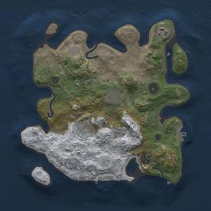 Thumbnail Rust Map: Procedural Map, Size: 3000, Seed: 338, 14 Monuments