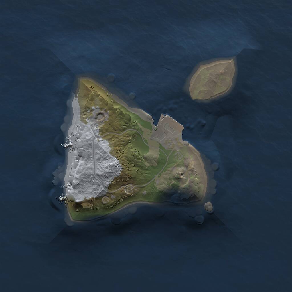 Rust Map: Procedural Map, Size: 1300, Seed: 169176095, 1 Monuments