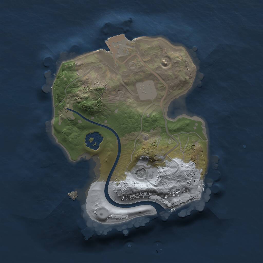 Rust Map: Procedural Map, Size: 1500, Seed: 1495625475, 2 Monuments